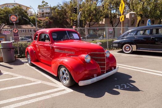 Red 1939 Chevy Coupe