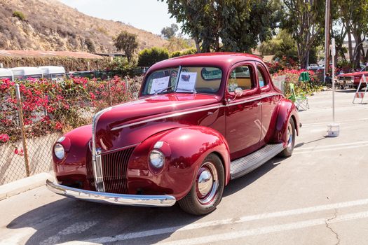 Red 1940 Ford Coupe