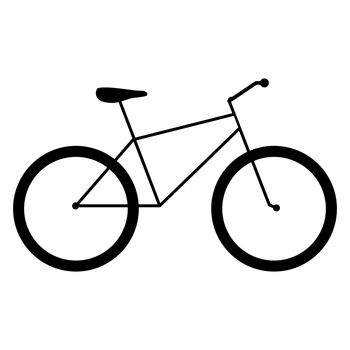 Bycicle the black color icon .
