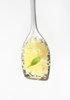 Heap of grated cheese