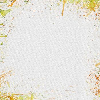 White Watercolor Paper with Bright Splashes