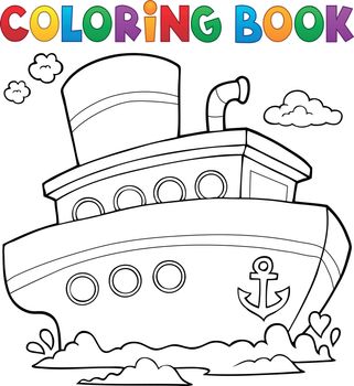 Coloring book nautical ship 1
