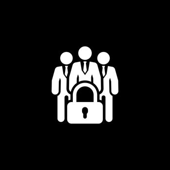 Business Security Icon. Flat Design. Business Concept. Isolated Illustration.