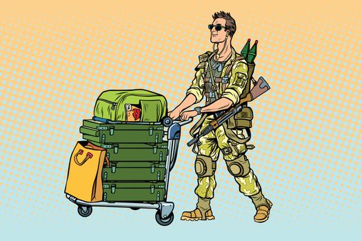 Military tourism, the mercenary with a Luggage