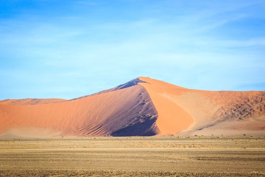 Big sand dune in the Sossusvlei Desert.