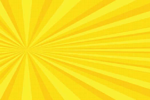 yellow rays pop art background