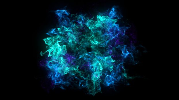 Abstract background with Shockwave explosion on black backdrop