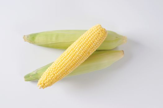 raw corn cobs