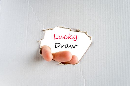 Lucky draw text concept