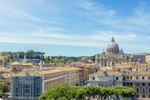 Vatican and Basilica of Saint Peter seen from Castel Sant'Angelo