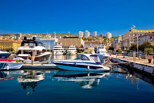 City of Rijeka yachting waterfront view