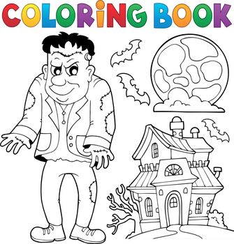 Coloring book Frankenstein theme