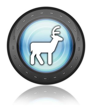 Icon, Button, Pictogram Deer