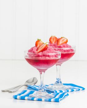 Frozen Strawberry Ice Dessert