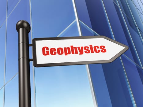 Science concept: sign Geophysics on Building background