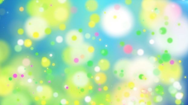 Yummy looking multicolored dots and particles