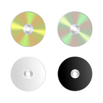 Cd, dvd isolated icon. Compact disc realistic set