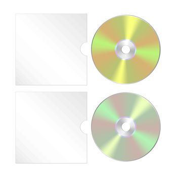 Cd, dvd isolated icon. Compact disc realistic set
