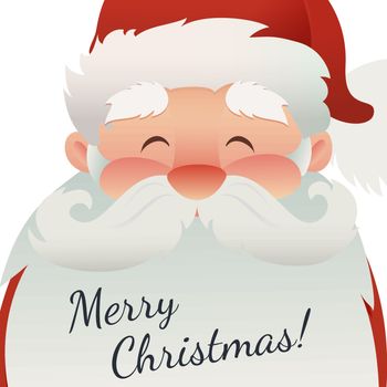 Christmas Greeting Card. Merry  vector  with funny  character.