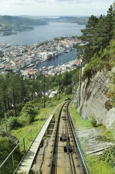 The Floibanen funicular