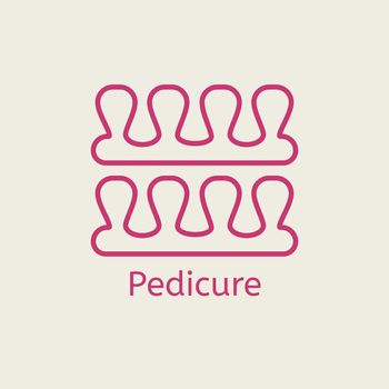 Manicure and pedicure fingers and toes separators thin line icon. Isolated illustration.
