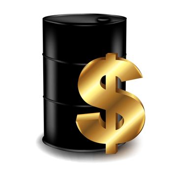 Oil Barrel With Dollar