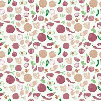 background of fresh and healthy food. Vegetables pattern in retr