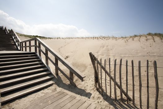 Staircase in the dunes of The Hague