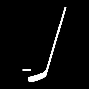 Hockey sticks and puck the white color icon .