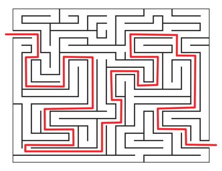 solved maze vector symbol icon design. 