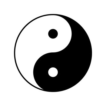 yin yang  vector symbol icon design.