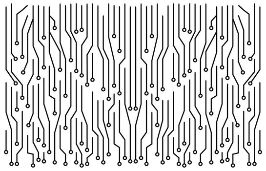 high tech circuit board vector symbol icon design. 