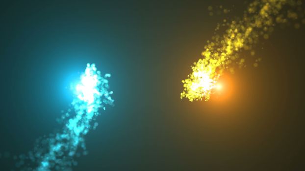 Opening intro. Light, rotation Particles and Shockwave