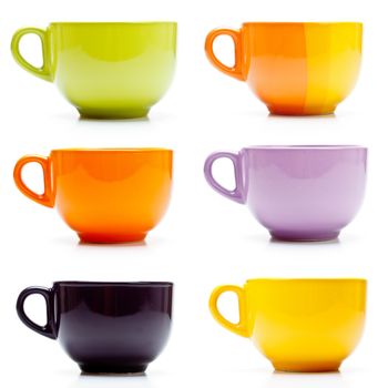 Colored cups set 