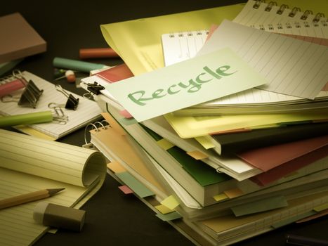 The Pile of Business Documents; Recycle