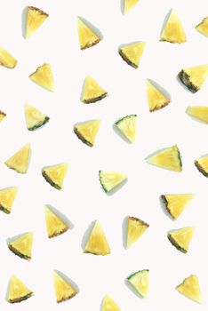 Fresh   triangular piece of pineapple