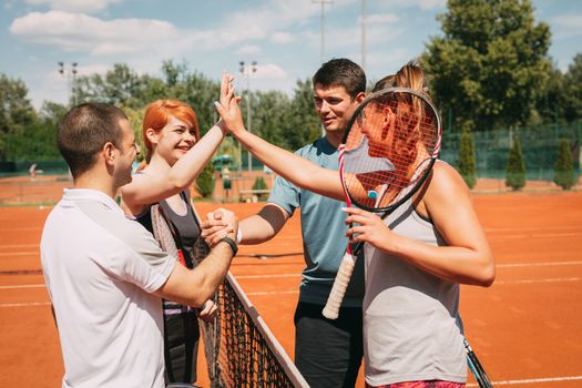 Greeting Before Tennis Match