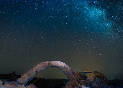 Milky Way and ruins in Israel