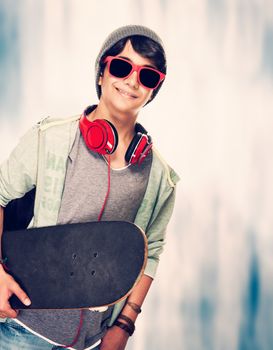 Teen skateboarder
