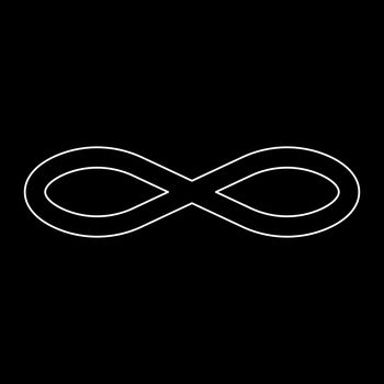 Infinity symbol the white path icon .