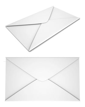 Set of blank envelopes mockup