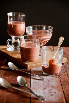 Glasses With Some Chocolate Mousse