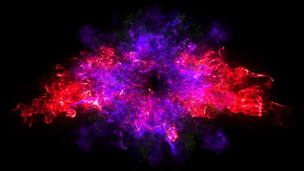 Abstract background with Shockwave explosion on black backdrop. Technology