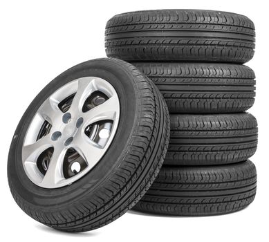 Closeup of tires