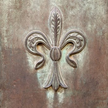 Italy: Close up of rustic old door