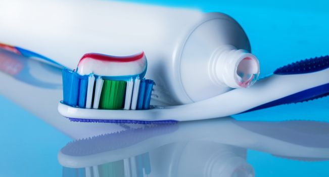 toothbrush with paste 