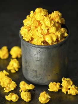 rustic golden cheese popcorn