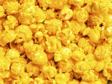 golden cheese popcorn food background