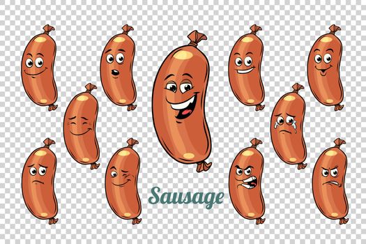 sausage emotions characters collection set