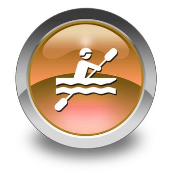 Icon, Button, Pictogram Kayaking